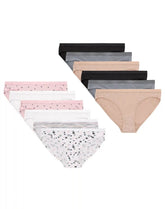 Hanes Girls’ Underwear Bikini, 12-Pack, Cotton Stretch