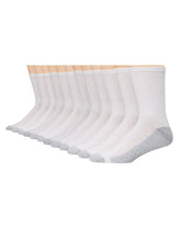 Hanes Double Tough Men's Crew Socks, Shoe Sizes 12-14, 12-Pairs