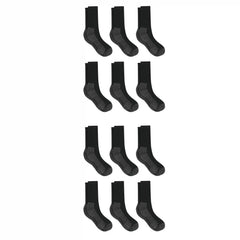 Hanes Work Men's Socks Pack, 12-Pack, Moisture-Wicking Double-Tough Socks