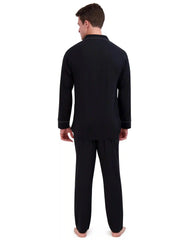 Hanes Men’s Pajama Set, Notch Collar, Cotton Blend