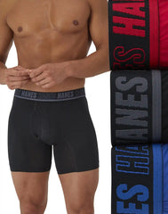 Hanes Ultimate® Moves® Men's Underwear Boxer Briefs Pack – 3-Pack – X-Temp™ Performance Quick-Dry Stretch