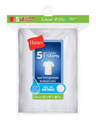 Hanes Boys' Crewneck Undershirt, 5-Pack