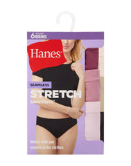 Hanes Women's Seamless Bikini Underwear, Comfort Flex Fit, 6-Pack