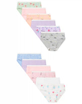 Hanes Core Cotton Toddler Girls' Underwear Briefs Pack, 12-Pack, 100% Cotton