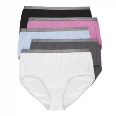 Hanes Just My Size Women's Stretch Cotton Brief Underwear, 5-Pack (Plus Size)
