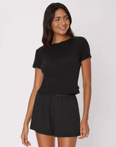 Hanes Originals Women's Supersoft Comfywear Rib Baby Doll Tee