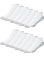 Hanes Double Tough Men's Low Cut Socks, Shoe Sizes 6-12, 12-Pairs