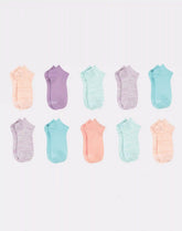Hanes Comfort Soft Girls' No Show Socks, 10-Pairs