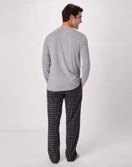 Hanes Men's Flannel Pajama Set, Plaid Print