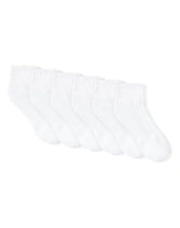 Hanes Unisex Plain White Socks Pack, 6 Pairs, Ankle Socks
