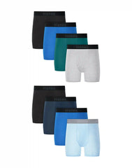 Hanes Boys’ Underwear Boxer Briefs Cotton-Stretch, 8-Pack, Moisture-Wicking