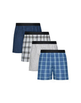Hanes Ultimate Men's Underwear Boxers Pack - 4-Pack - Moisture-Wicking Cotton Boxers - Plaid