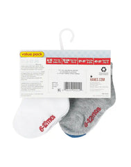 Hanes Infant/Toddler Boys' Ankle Socks, Gripper Foot Bottoms, 10-Pairs