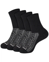 Hanes Absolute Run Men's Socks Pack, 4-Pair Pack, Heel-Shield Tab, Moisture Wicking