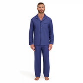 Hanes Men’s Pajama Set, Notch Collar, Woven Cotton Blend