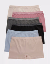 Hanes Women's Seamless Boyshort Underwear, Comfort Flex Fit, 6-Pack