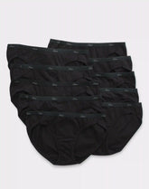 Hanes Women's Breathable Cotton Bikini Underwear, Black, 10-Pack