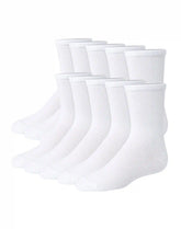 Hanes Girls' Uniform Crew Socks Pack, 10-Pack, Soft Feel, EZ Sort Matching, School Socks