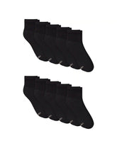 Hanes Women's Athletic Ankle Socks, Full Sole Cushion, Extended Sizes, 10-Pairs