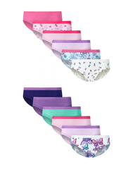 Hanes Toddler Girls' Underwear Hipsters Pack, 12-Pack, Cotton Blend