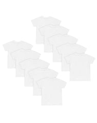 Hanes Boys' Undershirt T-Shirt Pack, 10-Pack, White
