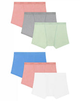 Hanes Originals SuperSoft Girls' Underwear Boxer Brief Pack, 6-Pack, Moisture Wicking