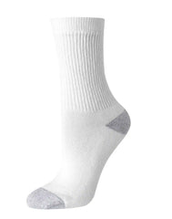 Hanes Women's Crew Socks, Moisture-Wicking, Extended Sizes 8-12, 6-Pairs