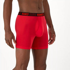 Hanes Moves Total Support Pouch Men’s Boxer Brief Underwear, 3 Pairs, 6"