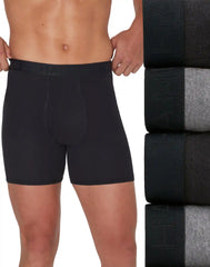 Hanes Ultimate Men's Underwear Boxer Briefs Pack - 4-Pack - ComfortSoft Cotton - Moisture-Wicking
