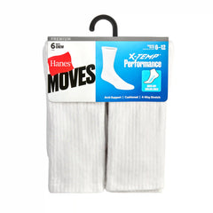 Hanes Men's Performance Cushioned Crew Socks, 6-Pack