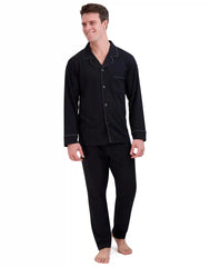 Hanes Men’s Pajama Set, Notch Collar, Cotton Blend