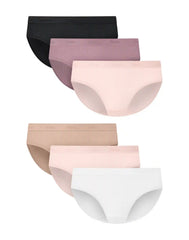 Hanes SuperSoft Girls' Underwear Bikinis Pack, 6-pack, Moisture-Wicking
