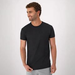 Hanes Men's T-Shirt Pack, Moisture-Wicking Stay-Tucked Undershirts, Black/Grey/Blue, 6-Pack