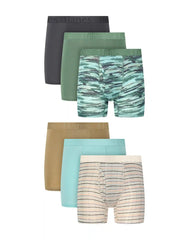 Hanes Originals SuperSoft Boys' Underwear Boxer Brief Pack, 6-Pack, Moisture Wicking, Multi-Pack