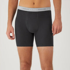 Hanes Comfort Flex Men's Cotton Boxer Brief Underwear, Moisture-Wicking, 6-Pack
