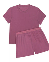 Hanes Originals SuperSoft Comfywear Women’s Ribbed Babydoll Tee & Shorts Pajama Set - Soft Loungewear Set