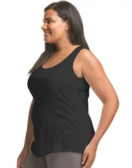 Hanes Just My Size Women’s Cotton Jersey Tank, Shirttail Hem (Plus Size)