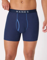Hanes Ultimate Men's Underwear Boxer Briefs Pack - 4-Pack - ComfortSoft Cotton Ringer Boxer Briefs - Moisture-Wicking
