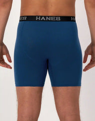 Hanes Ultimate Comfort Flex Fit Total Support Pouch Men's Boxer Brief Underwear, Red/Blue/Black/Grey, 4-Pack
