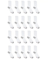 Hanes Men’s Cushioned Crew Socks Pack, 20 Pairs, Lightweight, Moisture Wicking