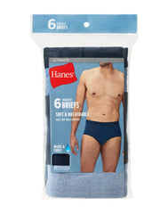 Hanes Ultimate Men's Underwear Briefs Pack - 6-Pack - ComfortSoft Moisture-Wicking - Cotton