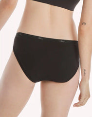 Hanes Women's Breathable Cotton Bikini Underwear, Black, 10-Pack