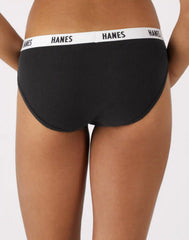 Hanes Soft & Breathable Women’s Ribbed Cotton Bikini Underwear, 3-Pack