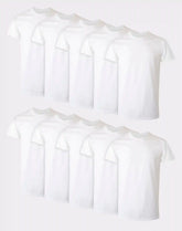 Hanes Men's Cotton Undershirt Super Value Pack, Moisture-Wicking, White, 10-pack
