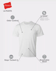 Hanes Ultimate Men's X-Temp Mesh Undershirt Pack, 4-Pack