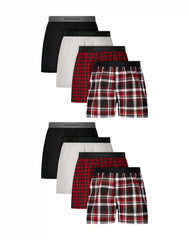 Hanes Boys' Underwear Boxers Pack, 8-Pack, Moisture-Wicking Cotton Blend