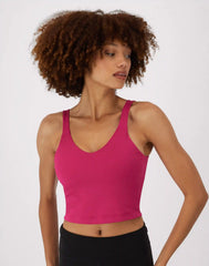 Hanes Moves Women's V-Neck Crop Bralette, Light Support
