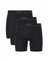Hanes Ultimate® Moves® Men's Underwear Boxer Briefs Pack – 3-Pack – X-Temp™ – Total Support Pouch® – Odor Guard