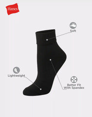 Hanes Women's ComfortSoft® Cuff Socks 3-Pack