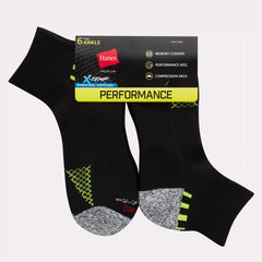 Hanes Moves Men's Ankle Socks Pack, 6-Pack, Moisture-Wicking